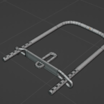 Steel gag - low-poly with flat mouthpiece.