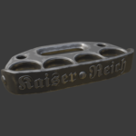Nearly two weeks of update - front view of the new knuckle duster project, flat front, engraved with "Kaiser + Reich"