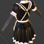 Maid dress textured (back)