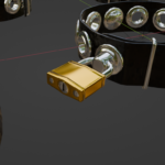 Vergilius cuff set for VRChat - padlock detail