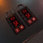 Padlocks side by side - time-release