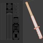 Expanding baton - nice and tight UV unwrap