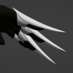 Halloween claw - nearly done high-poly