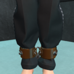 Progress on the prison uniform - ankle cuffs over pants