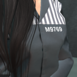 Progress on the prison uniform stitch details and label