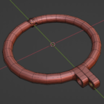low-poly shackle - wireframe