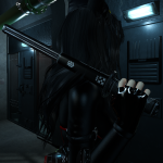 Expanding baton - expanded in the cell block lighting