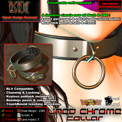 Lined Chrome Collar - Store picture